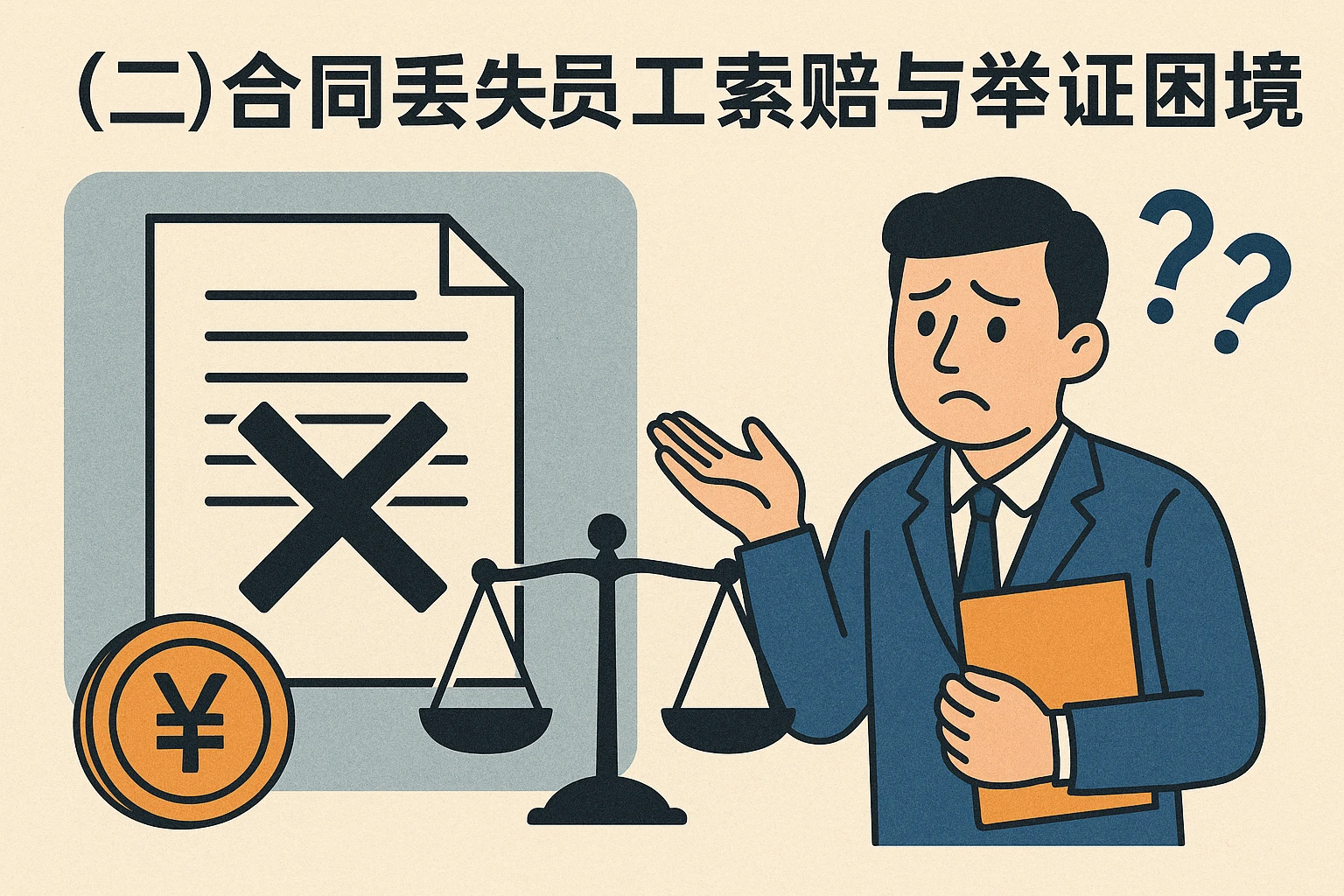 (二)合同丢失:员工索赔与举证困境
