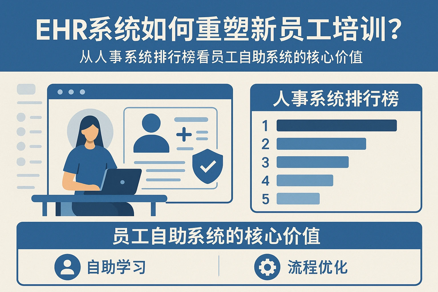 EHR系统如何重塑新员工培训？从人事系统排行榜看员工自助系统的核心价值