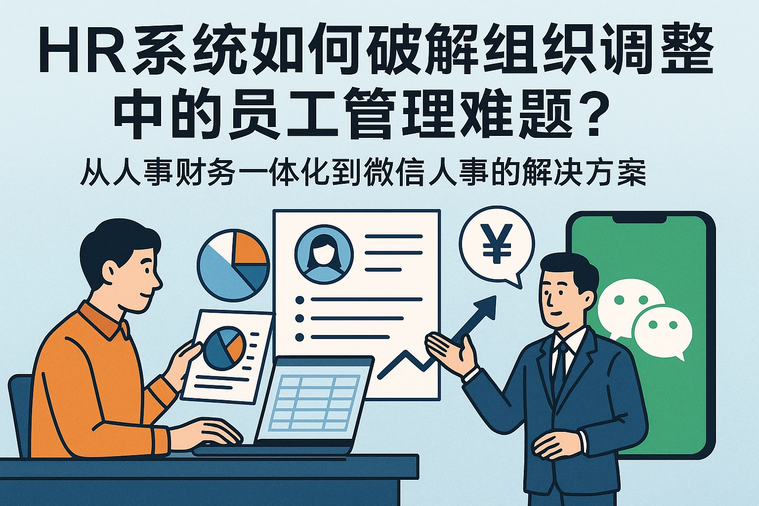 HR系统如何破解组织调整中的员工管理难题?——从人事财务一体化到微信人事的解决方案