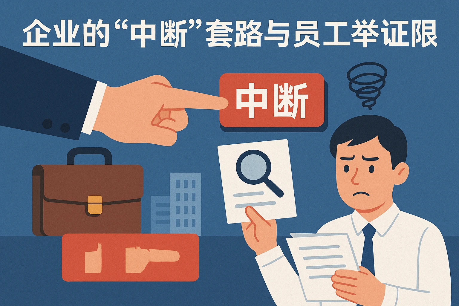 2. 企业的“中断”套路与员工的举证困境