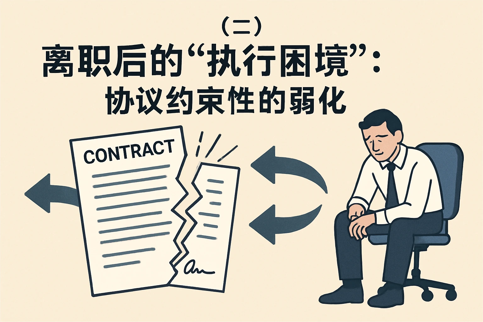 （二） 离职后的“执行困境”：协议约束性的弱化