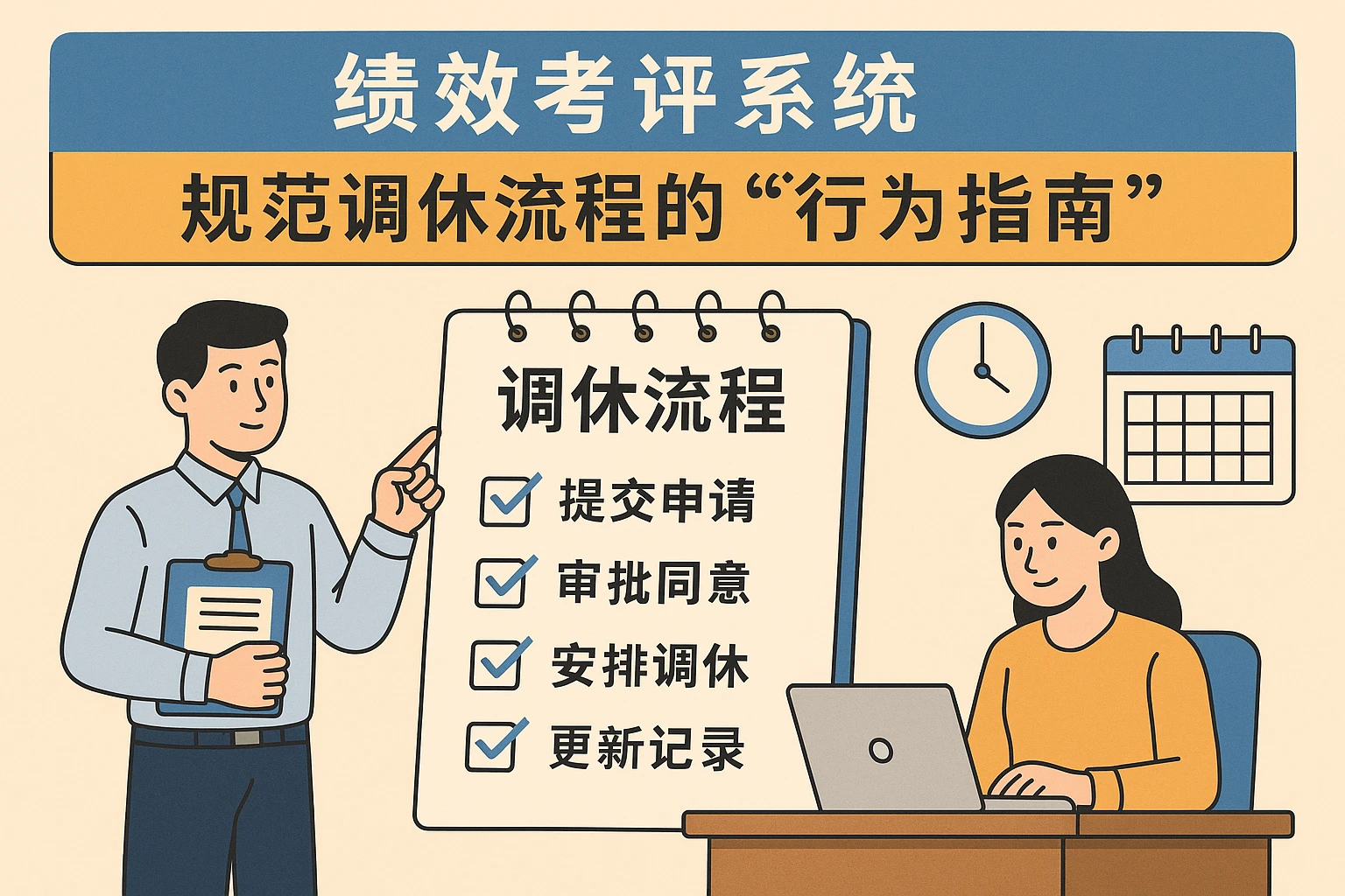 2. 绩效考评系统：规范调休流程的“行为指南”