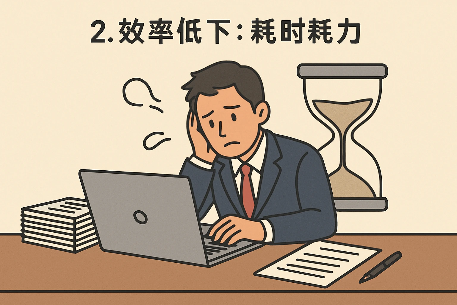 2. 效率低下:耗时耗力
