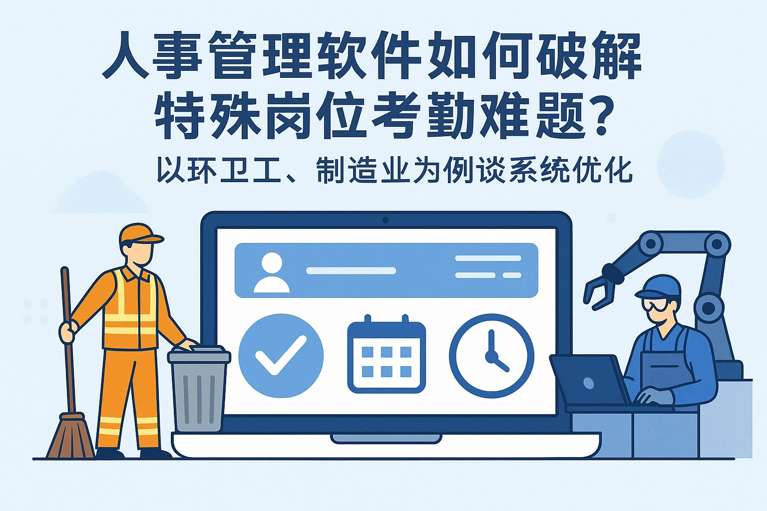 人事管理软件如何破解特殊岗位考勤难题?以环卫工、制造业为例谈系统优化