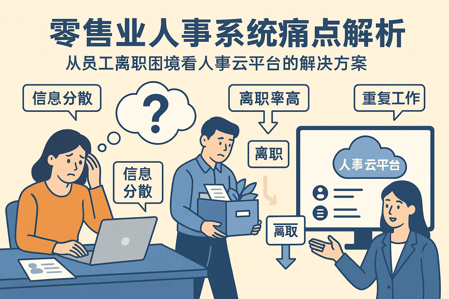 零售业人事系统痛点解析：从员工离职困境看人事云平台的解决方案