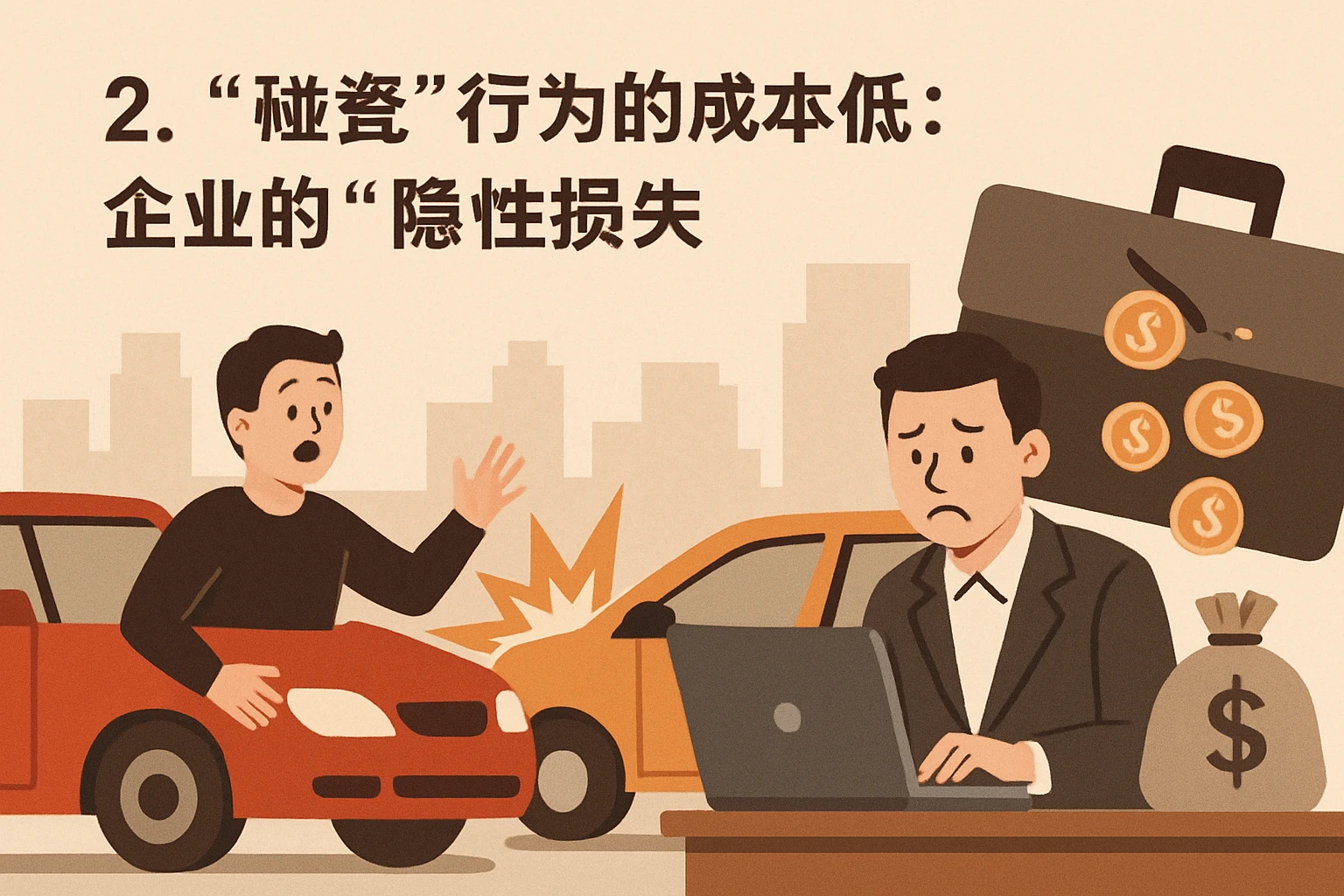 2. “碰瓷”行为的成本低：企业的“隐性损失”