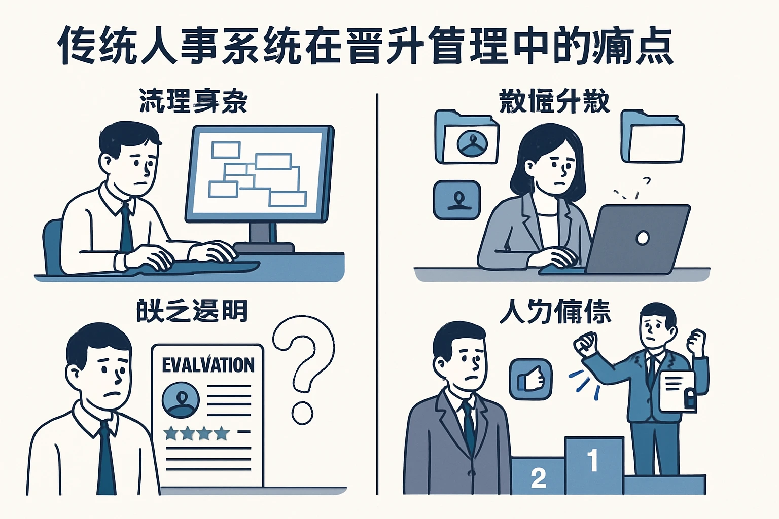 1.2 传统人事系统在晋升管理中的痛点