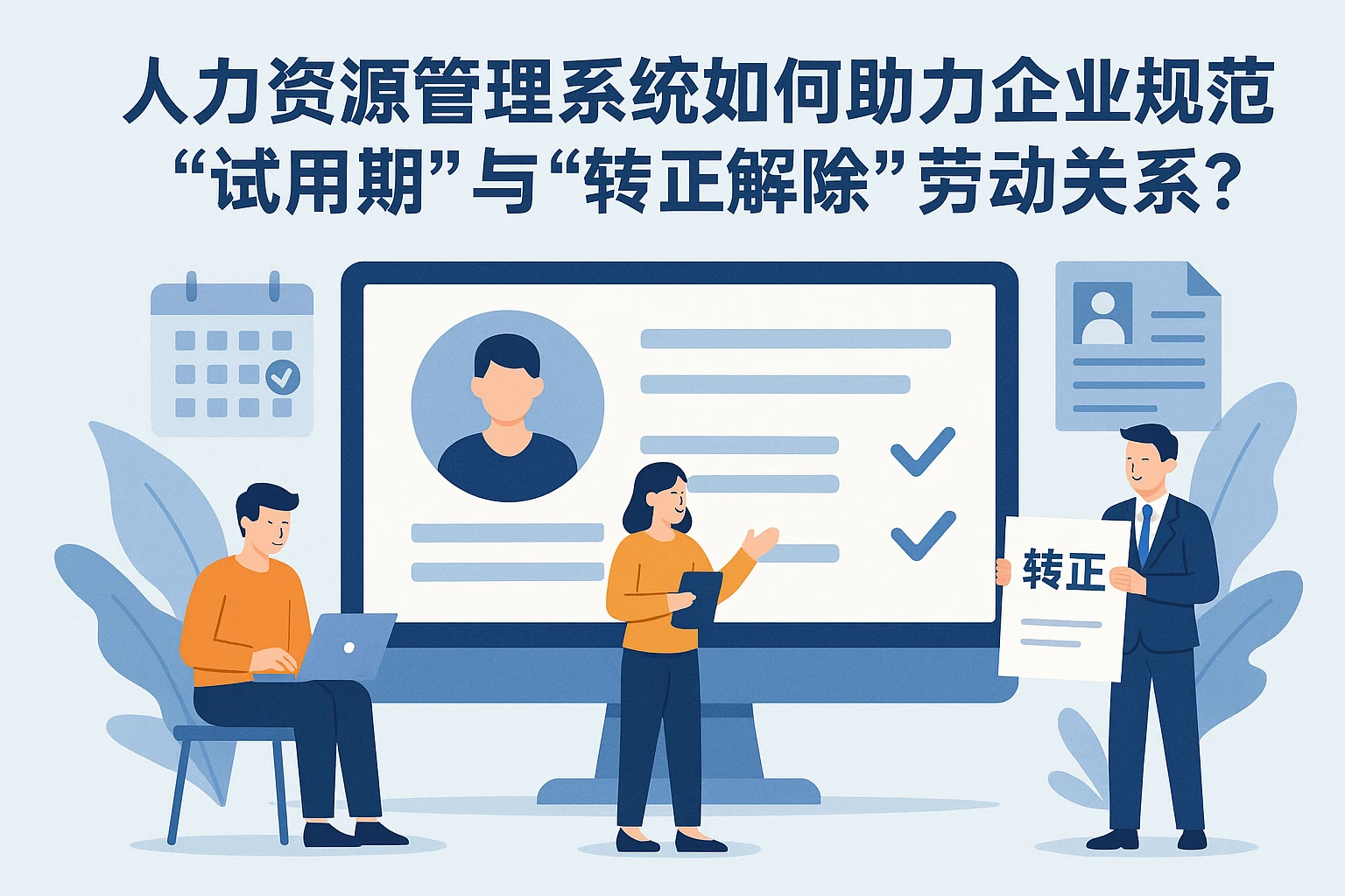 人力资源管理系统如何助力企业规范“试用期”与“转正解除”劳动关系？