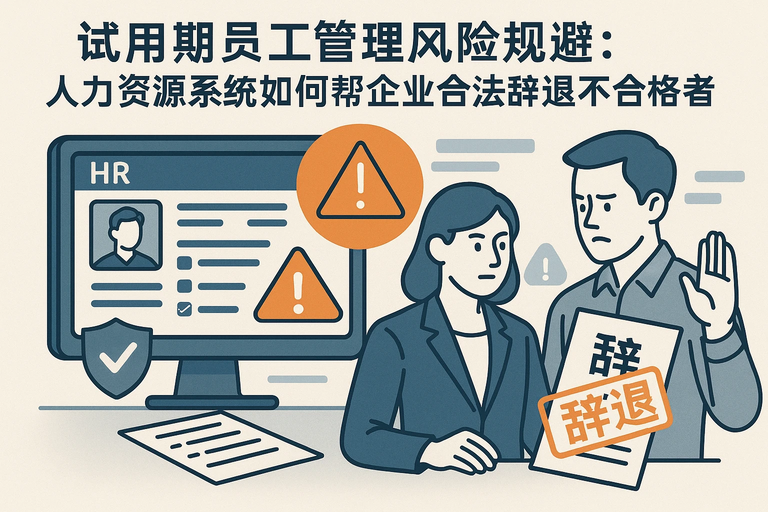 试用期员工管理风险规避：人力资源系统如何帮企业合法辞退不合格者