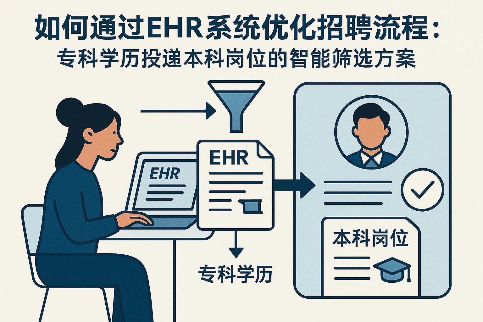 如何通过EHR系统优化招聘流程：专科学历投递本科岗位的智能筛选方案