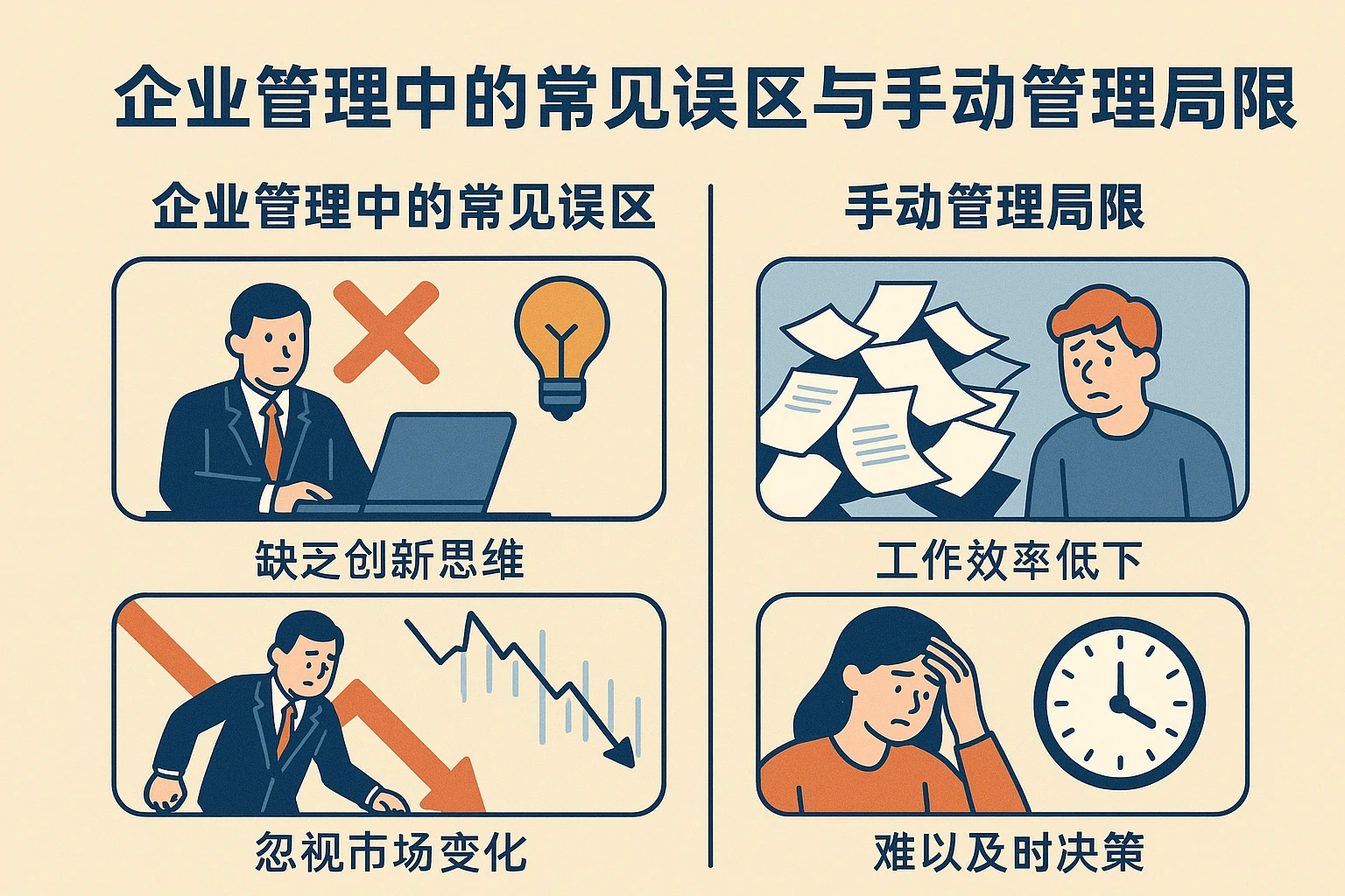 2. 企业管理中的常见误区与手动管理局限