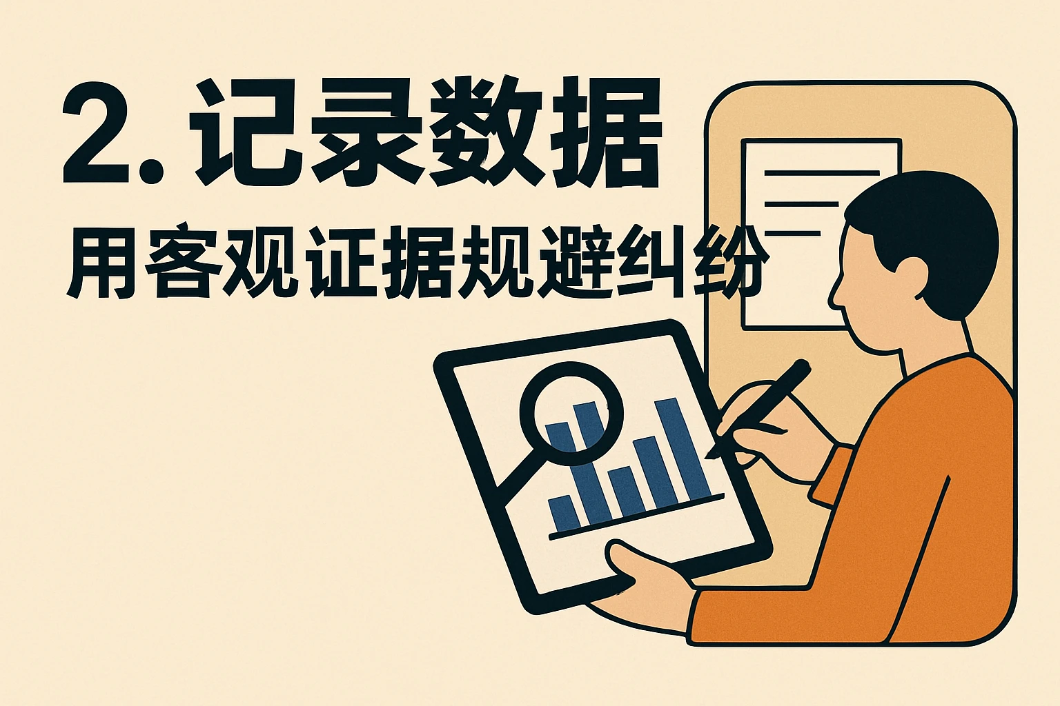 2. 记录数据：用客观证据规避纠纷