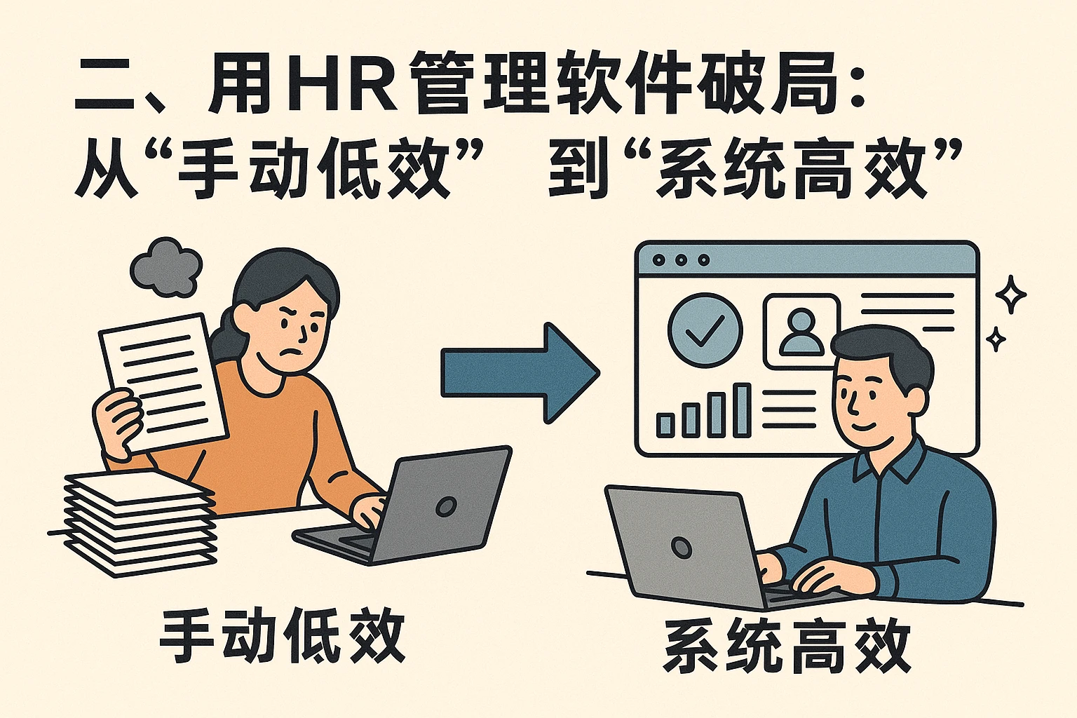 二、用HR管理软件破局：从“手动低效”到“系统高效”