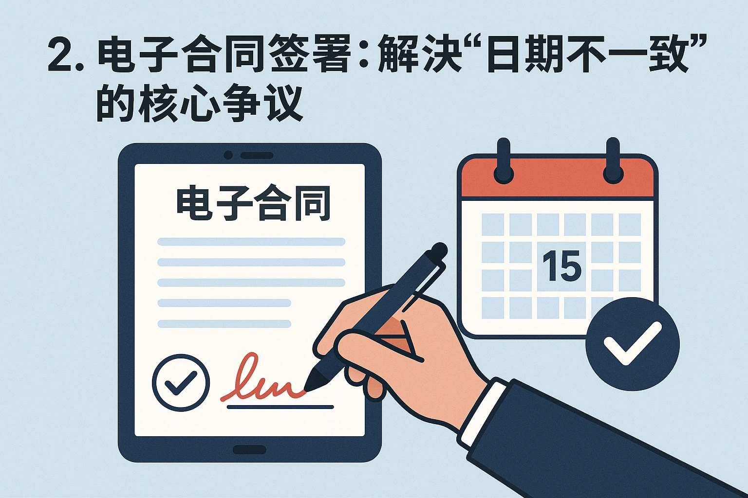 2. 电子合同签署:解决“日期不一致”的核心争议