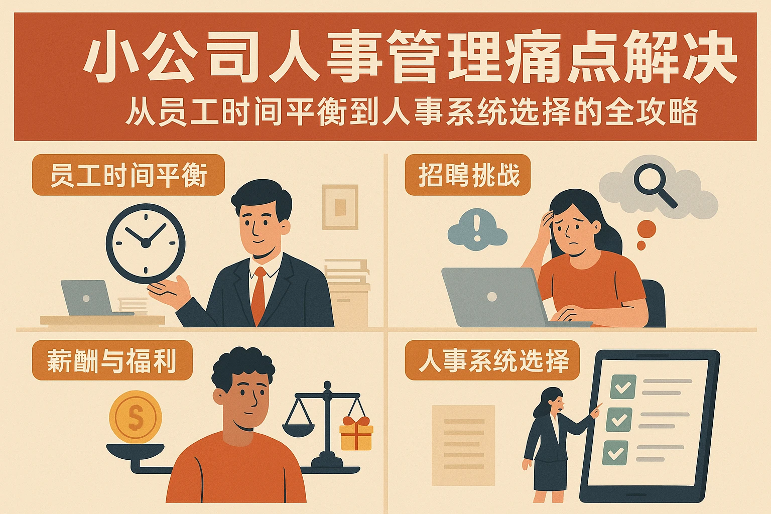 小公司人事管理痛点解决:从员工时间平衡到人事系统选择的全攻略