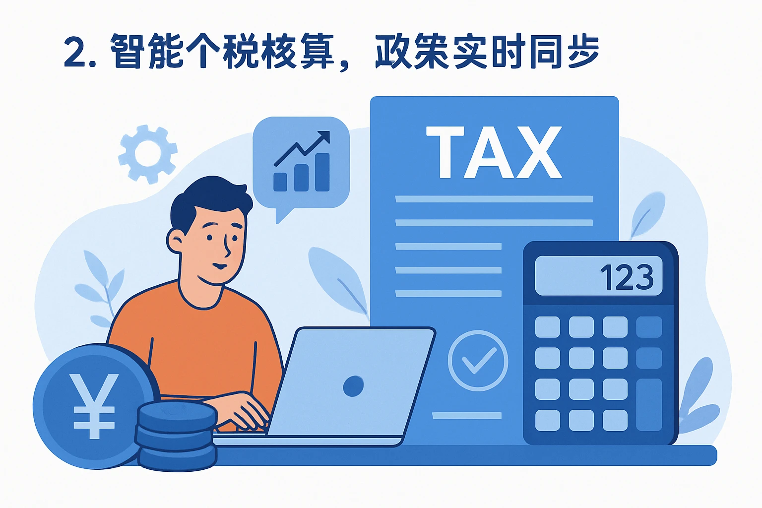 2. 智能个税核算，政策实时同步