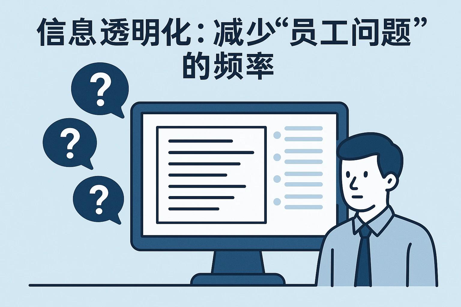 2. 信息透明化：减少“员工问问题”的频率