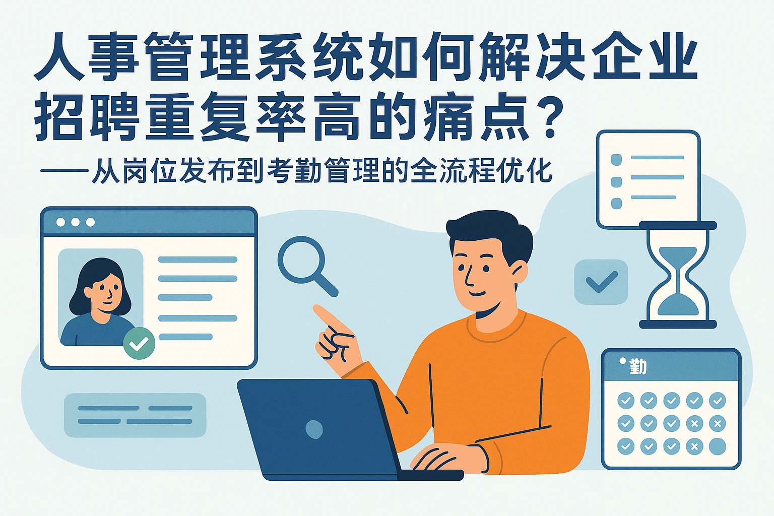 人事管理系统如何解决企业招聘重复率高的痛点？——从岗位发布到考勤管理的全流程优化