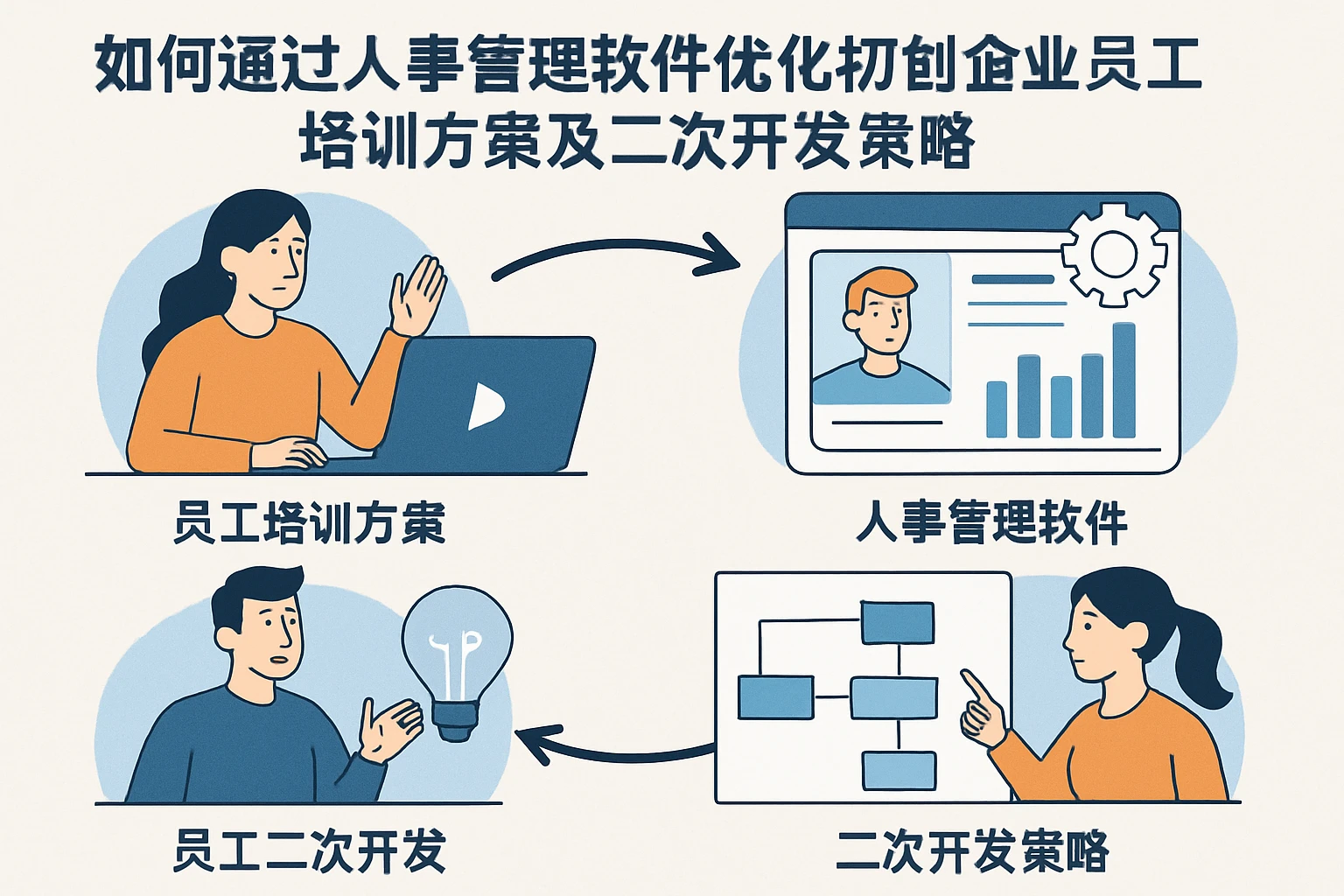 如何通过人事管理软件优化初创企业员工培训方案及二次开发策略