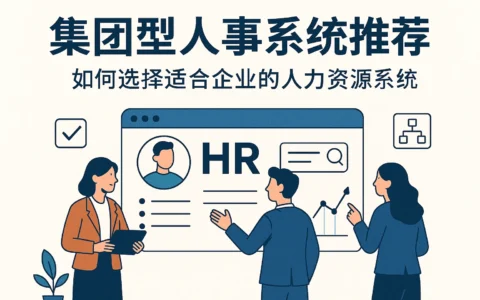 集团型人事系统推荐：如何选择适合企业的人力资源系统