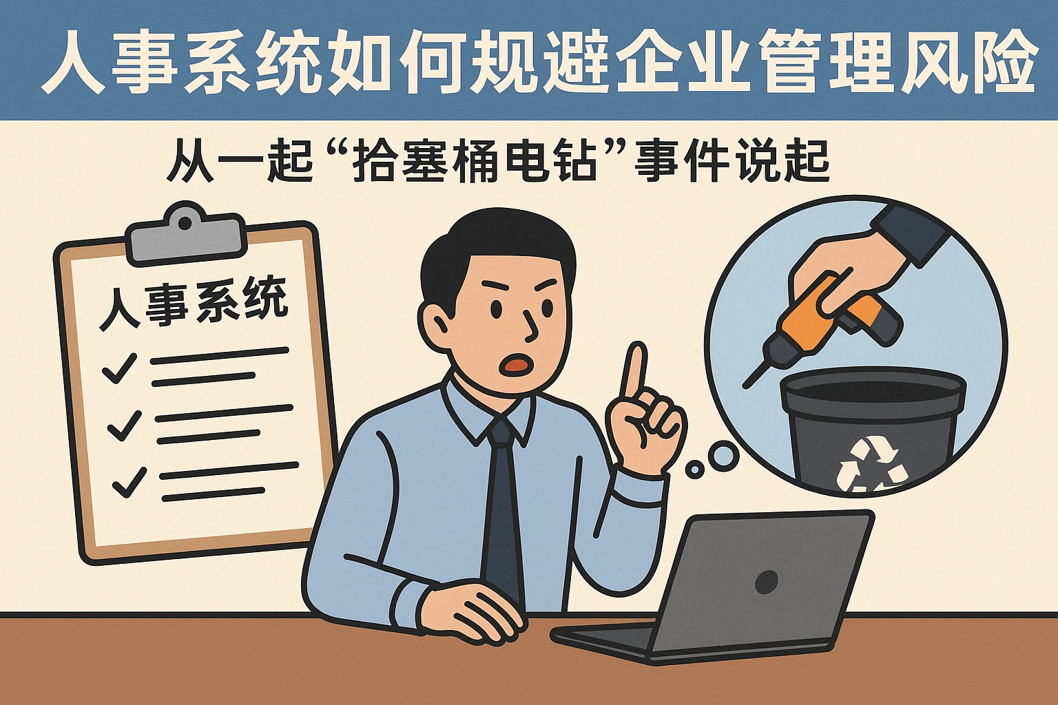 人事系统如何规避企业管理风险？从一起“垃圾桶捡电钻”事件说起