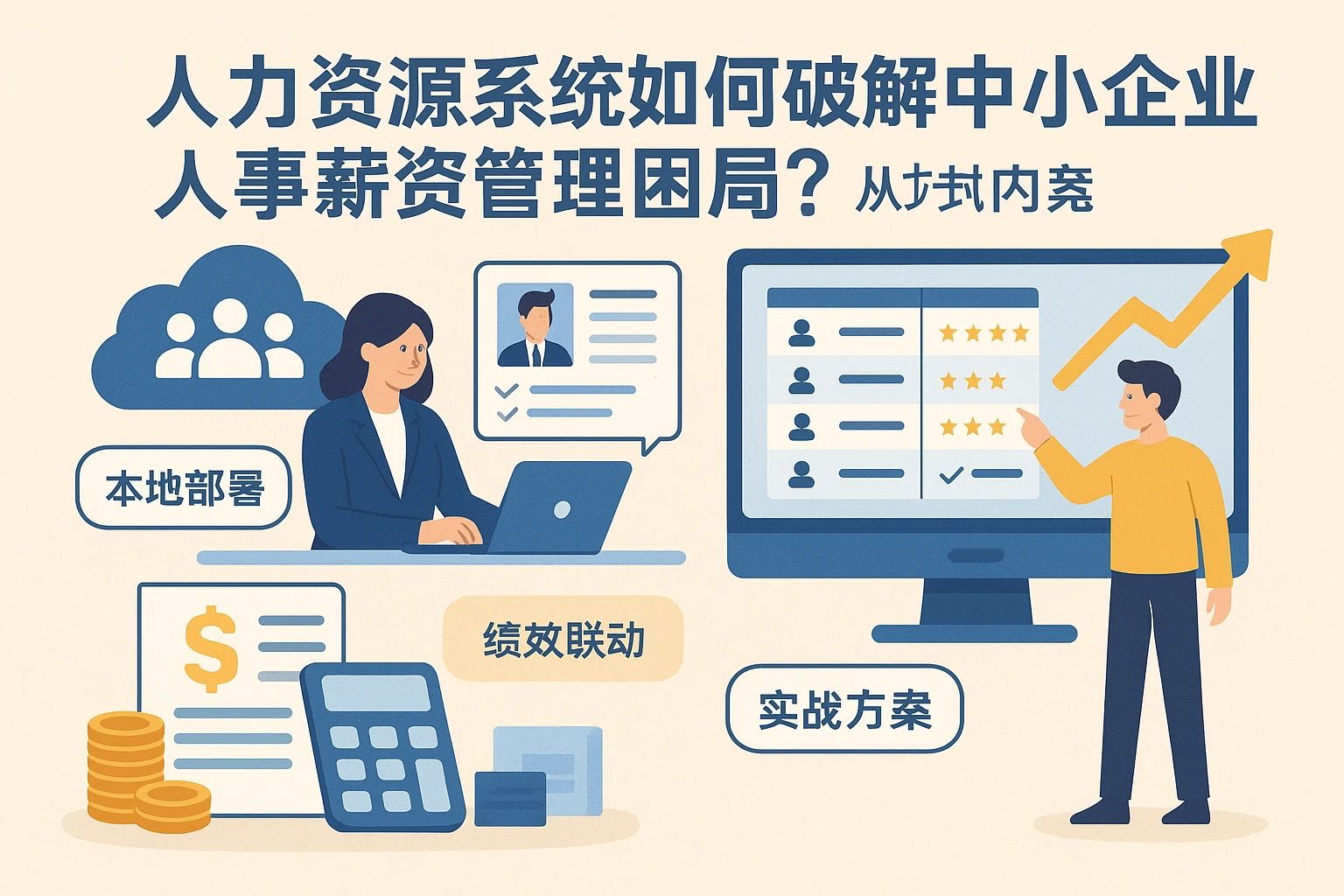 人力资源系统如何破解中小企业人事薪资管理困局？从本地部署到绩效联动的实战方案