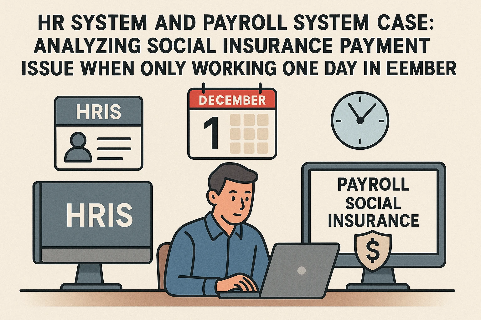 人力资源系统与人事系统案例：解析12月份只上1天班的社保缴纳问题