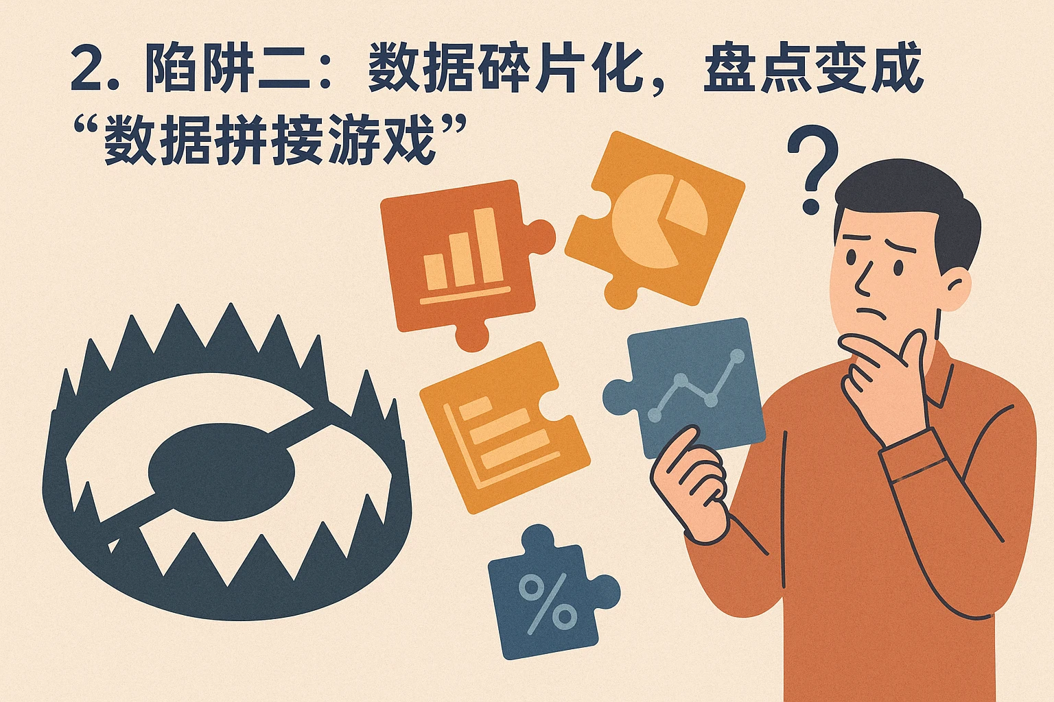 2. 陷阱二:数据碎片化,盘点变成“数据拼接游戏”