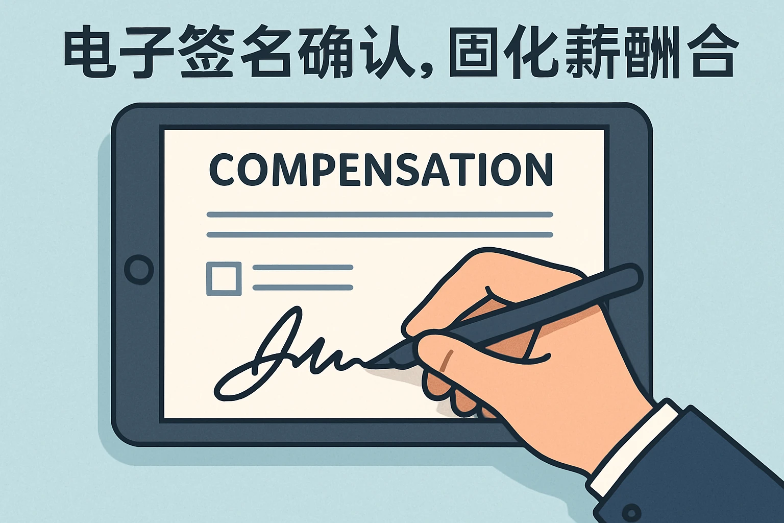 2. 电子签名确认，固化薪酬合意