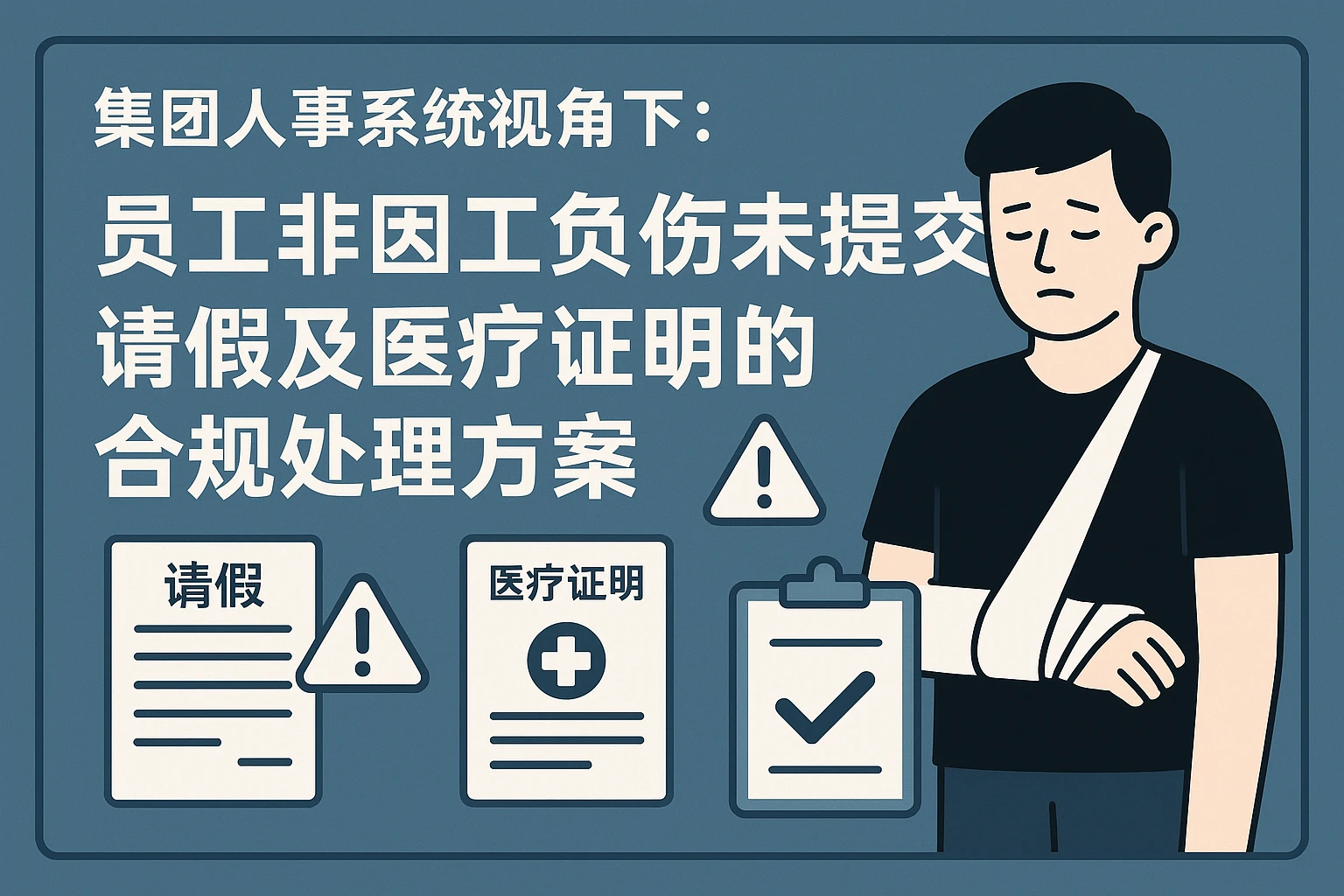 集团人事系统视角下：员工非因工负伤未提交请假及医疗证明的合规处理方案