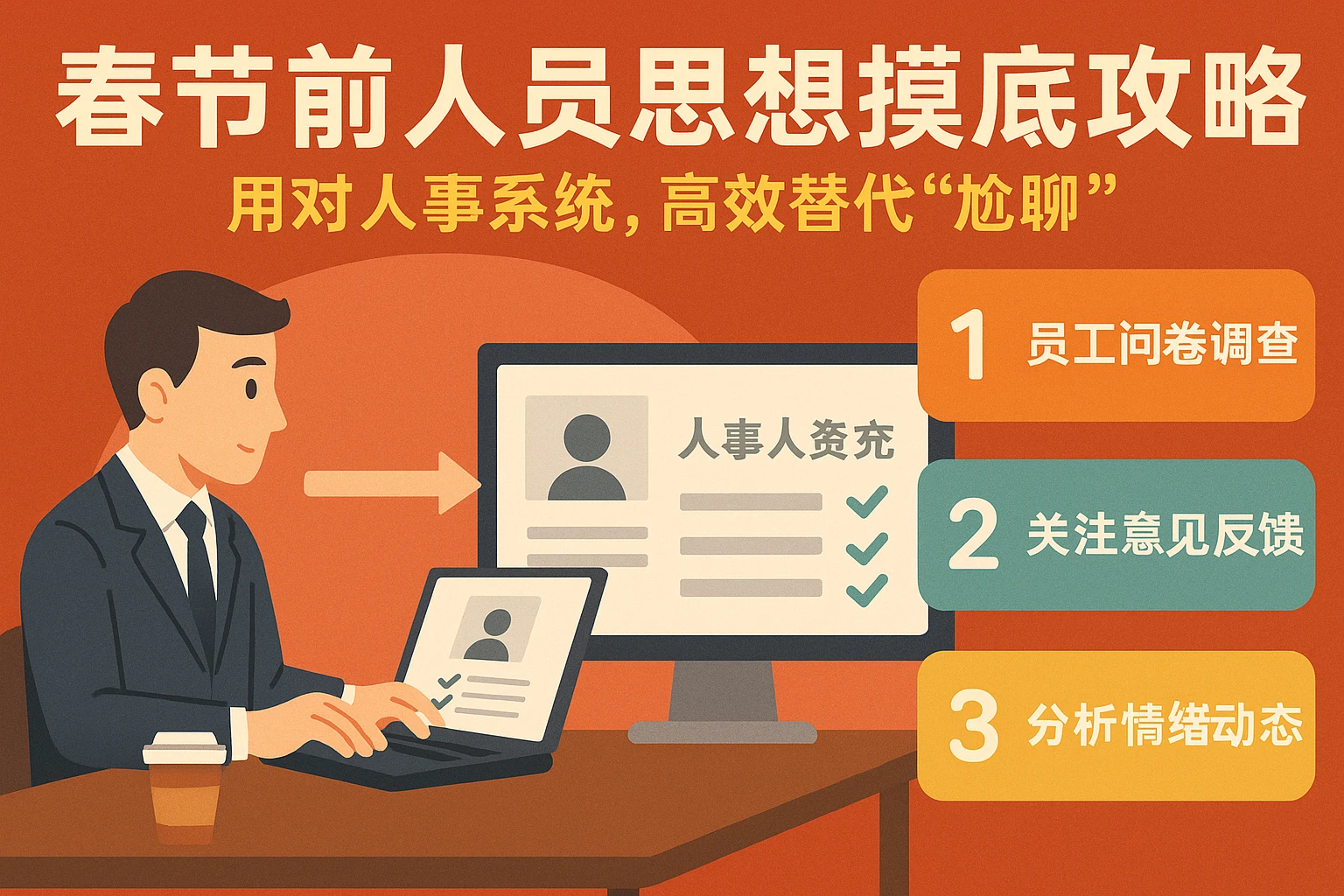 春节前人员思想摸底攻略：用对人事系统，高效替代“尬聊”