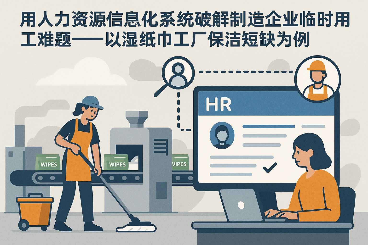 用人力资源信息化系统破解制造企业临时用工难题——以湿纸巾工厂保洁短缺为例