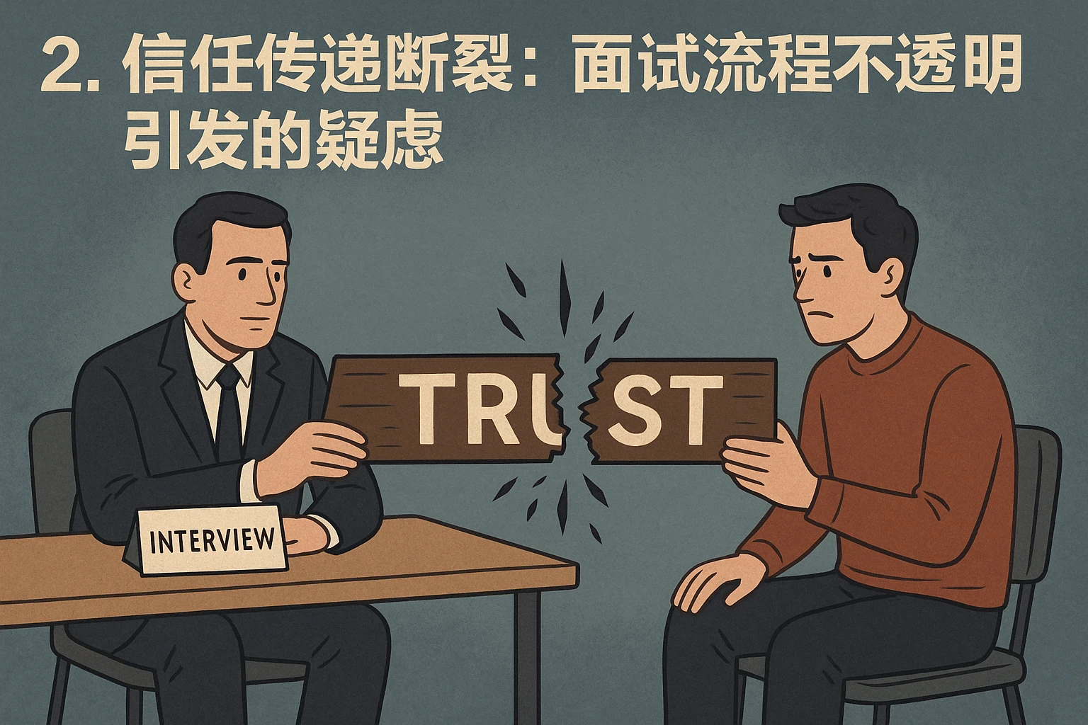 2. 信任传递断裂:面试流程不透明引发的疑虑