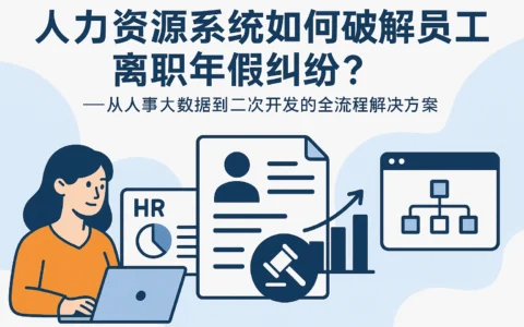 人力资源系统如何破解员工离职年假纠纷？——从人事大数据到二次开发的全流程解决方案