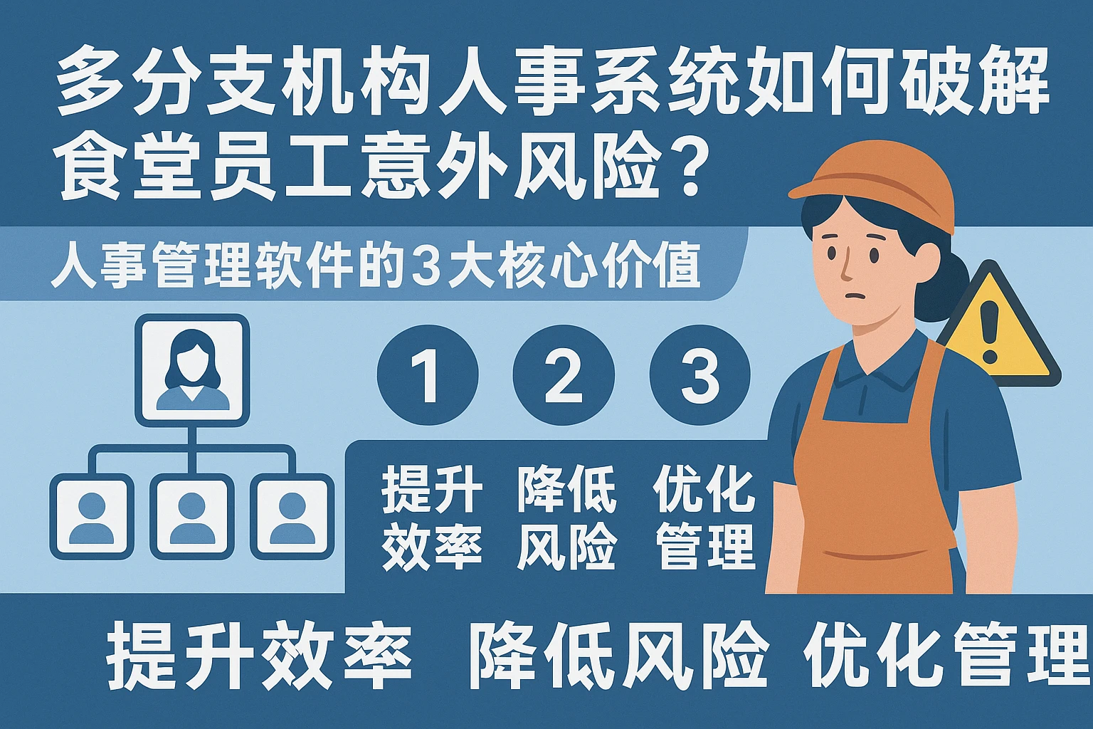 多分支机构人事系统如何破解食堂员工意外风险?人事管理软件的3大核心价值
