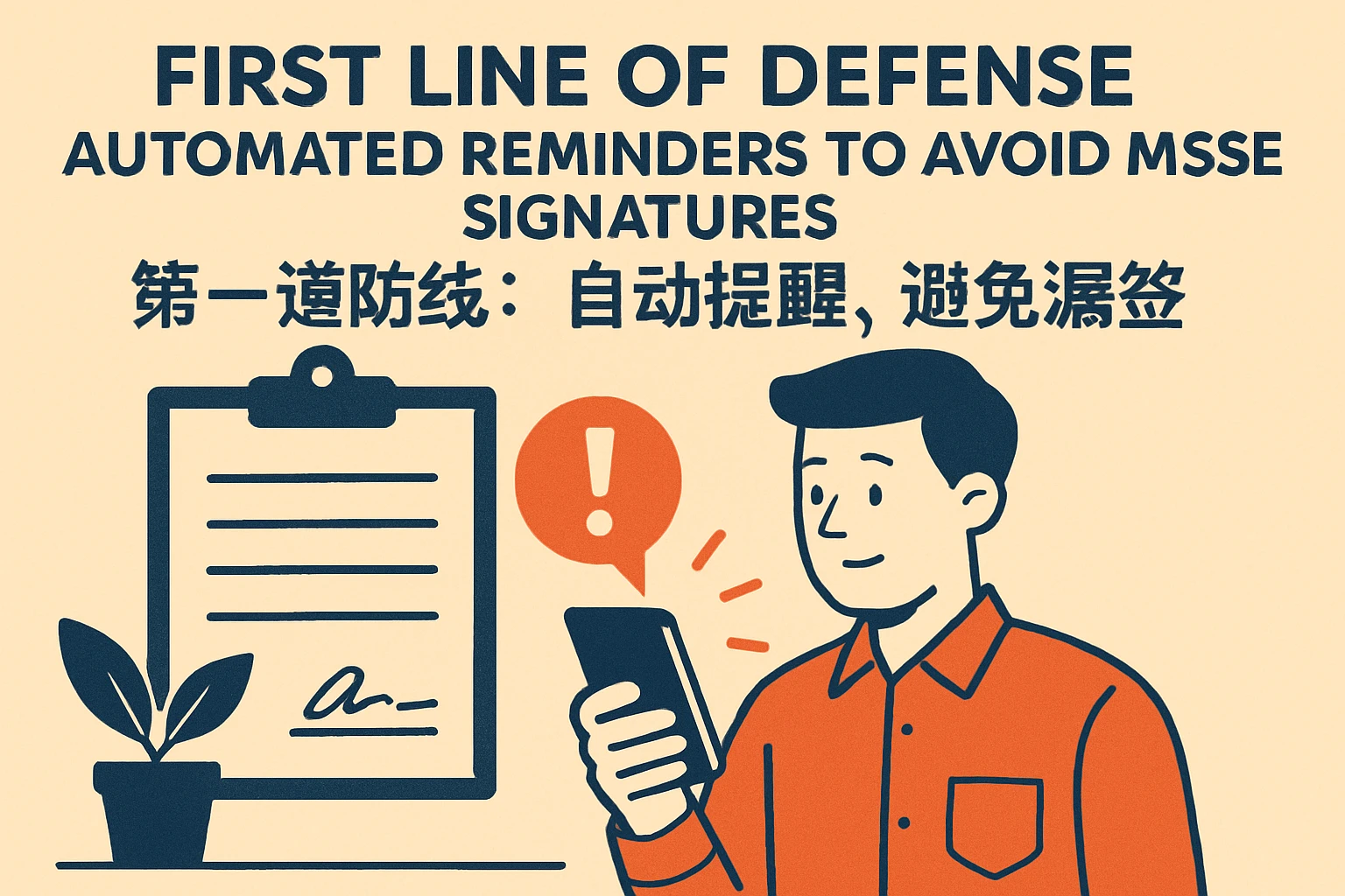 第一道防线：自动提醒，避免漏签