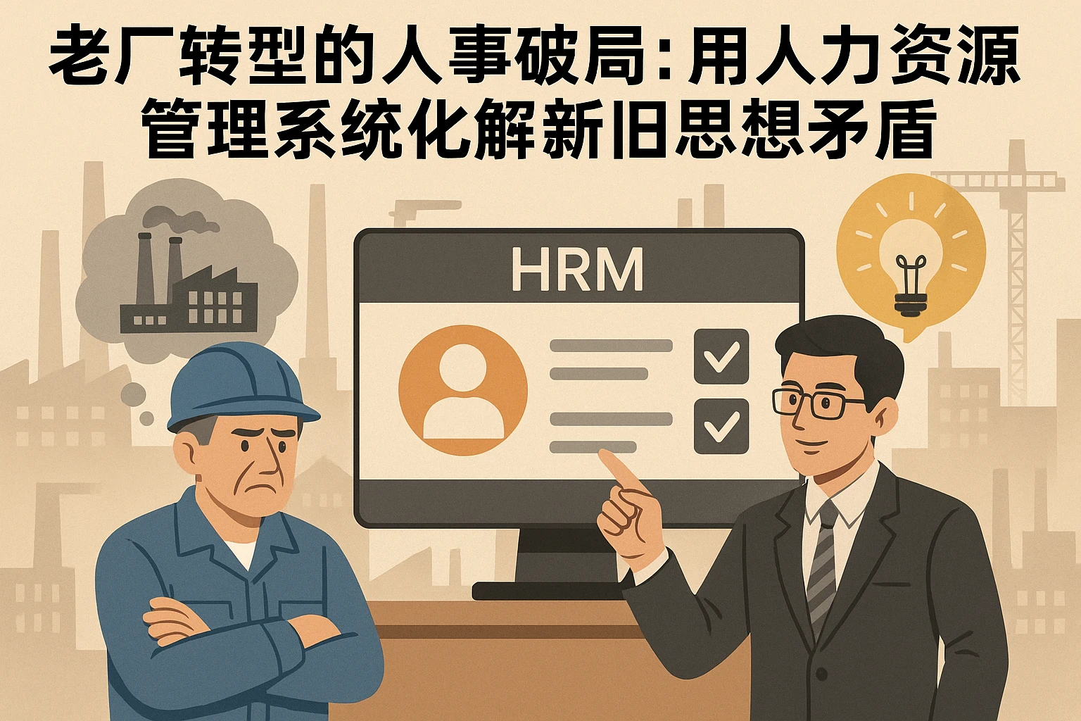 老厂转型的人事破局：用人力资源管理系统化解新旧思想矛盾