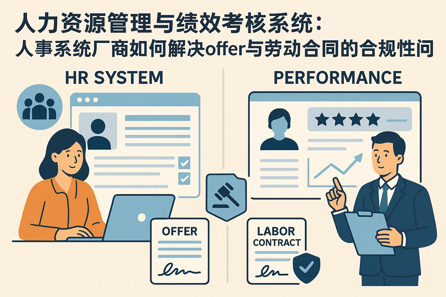 人力资源系统与绩效考核系统：人事系统厂商如何解决offer与劳动合同的合规性问题