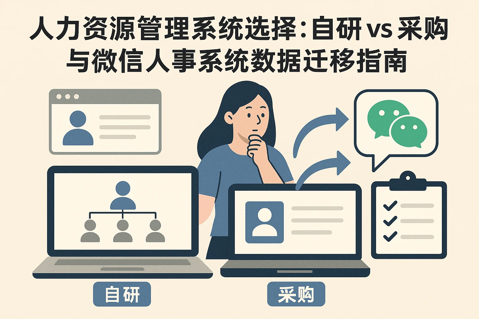 人力资源管理系统选择:自研vs采购与微信人事系统数据迁移指南