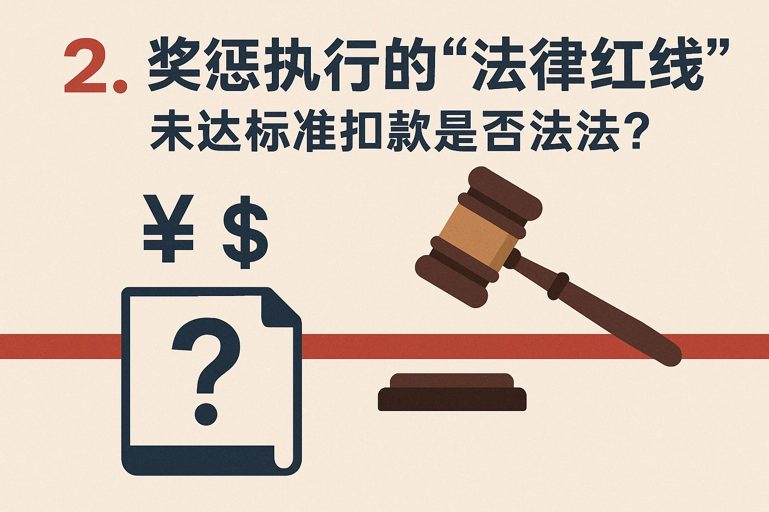 2. 奖惩执行的“法律红线”：未达标准扣款是否合法？