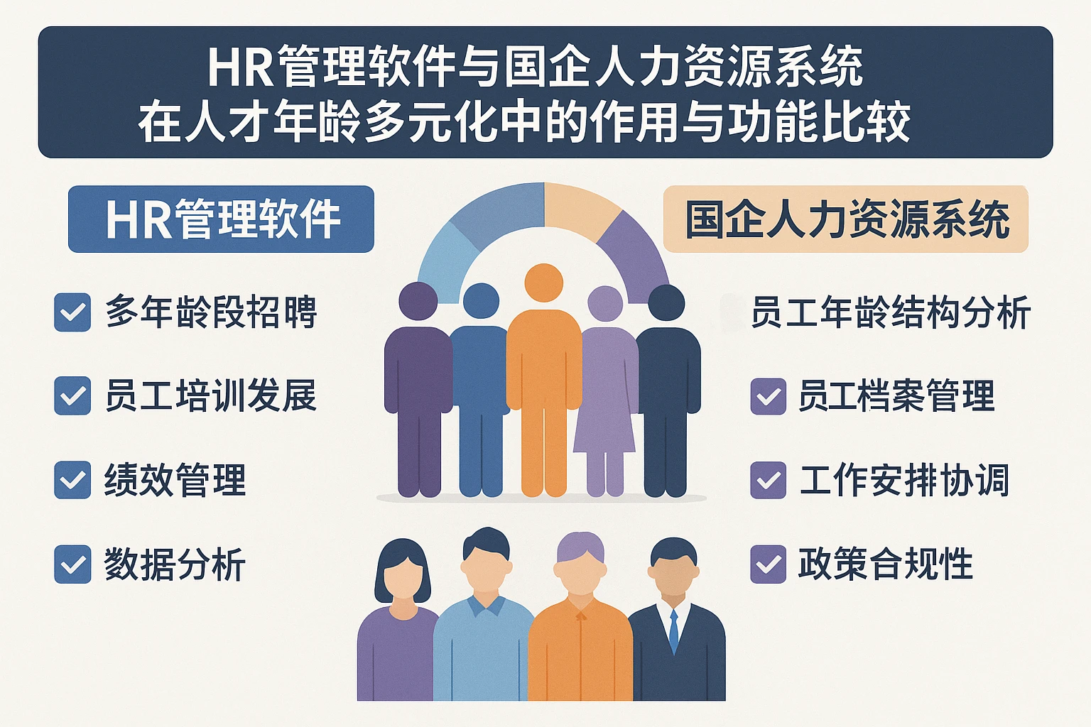 HR管理软件与国企人力资源系统在人才年龄多元化中的作用与功能比较