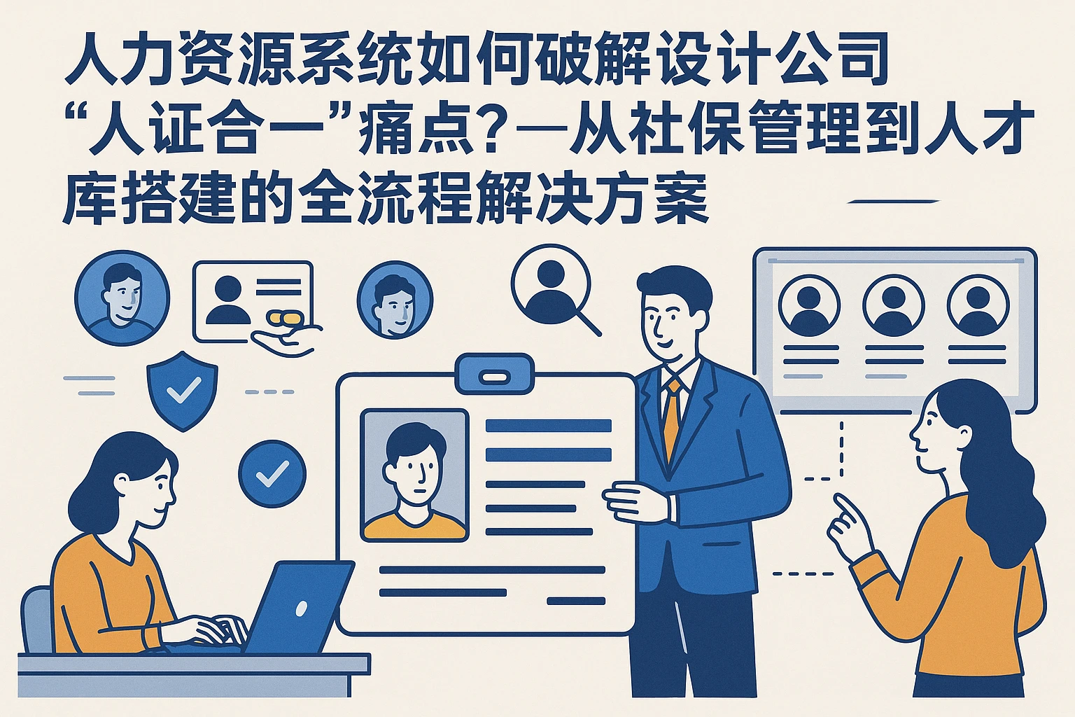 人力资源系统如何破解设计公司“人证合一”痛点？——从社保管理到人才库搭建的全流程解决方案