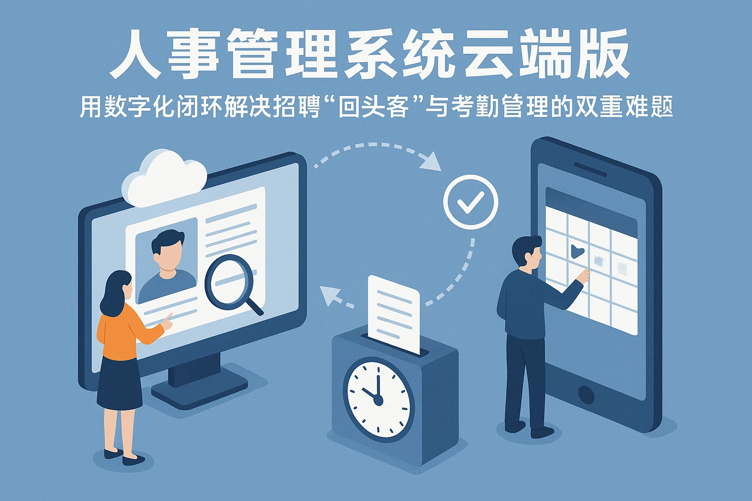 人事管理系统云端版：用数字化闭环解决招聘“回头客”与考勤管理的双重难题