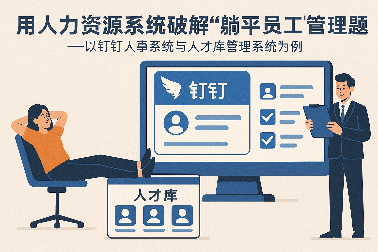 用人力资源系统破解“躺平员工”管理难题——以钉钉人事系统与人才库管理系统为例