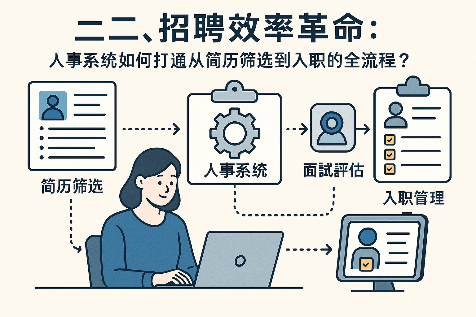 二、招聘效率革命:人事系统如何打通从简历筛选到入职的全流程?