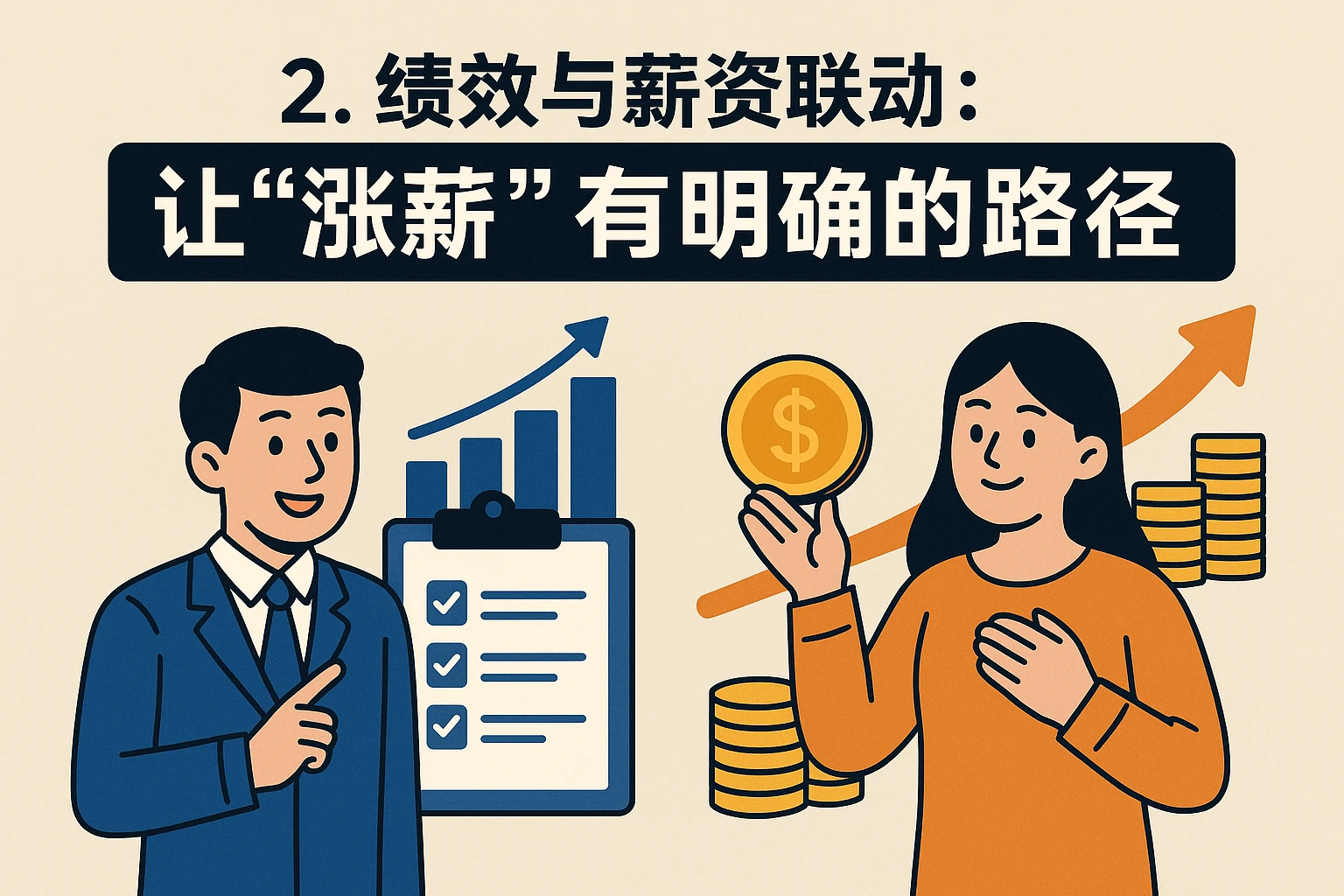 2. 绩效与薪资联动:让“涨薪”有明确的路径