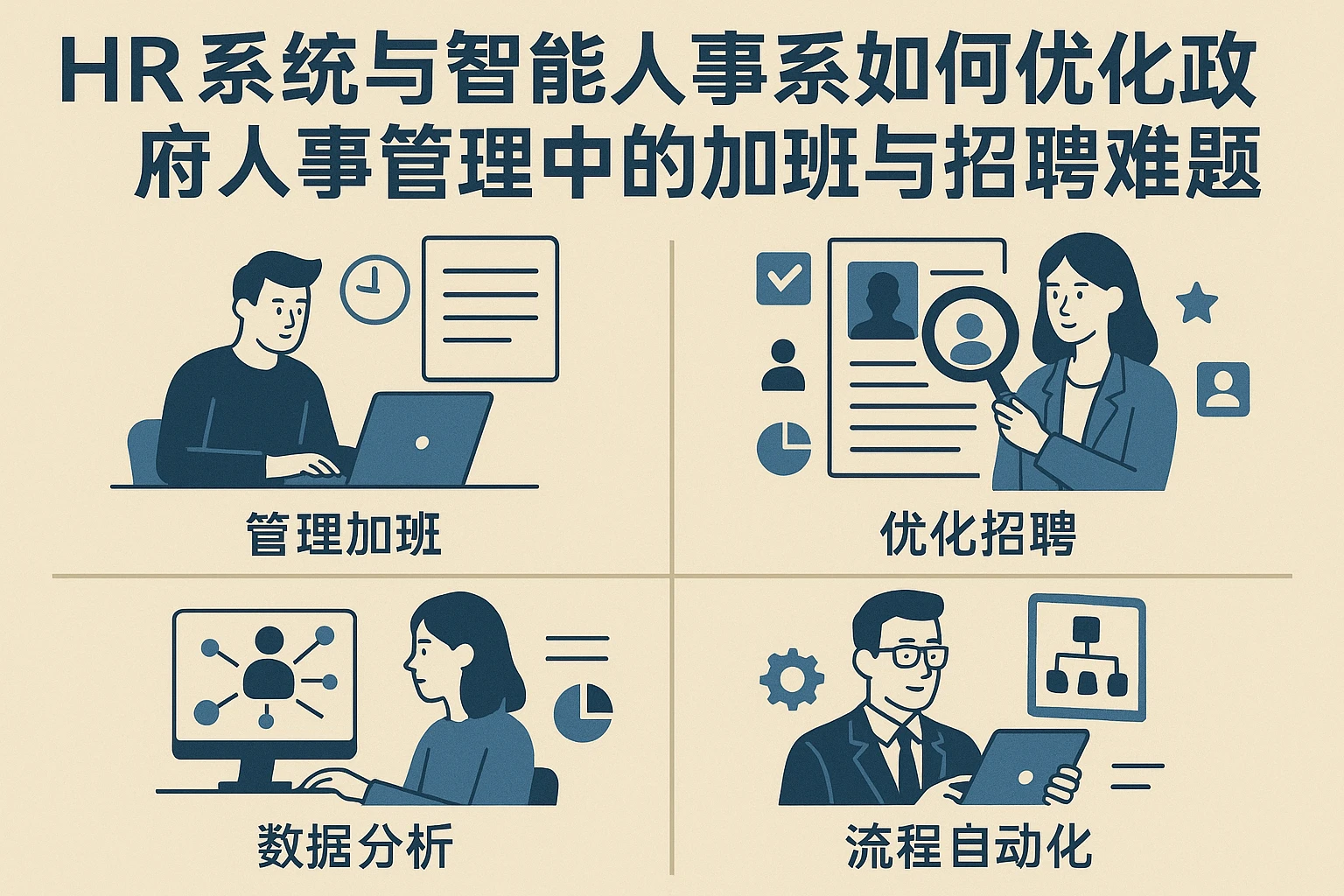 HR系统与智能人事系统如何优化政府人事管理中的加班与招聘难题