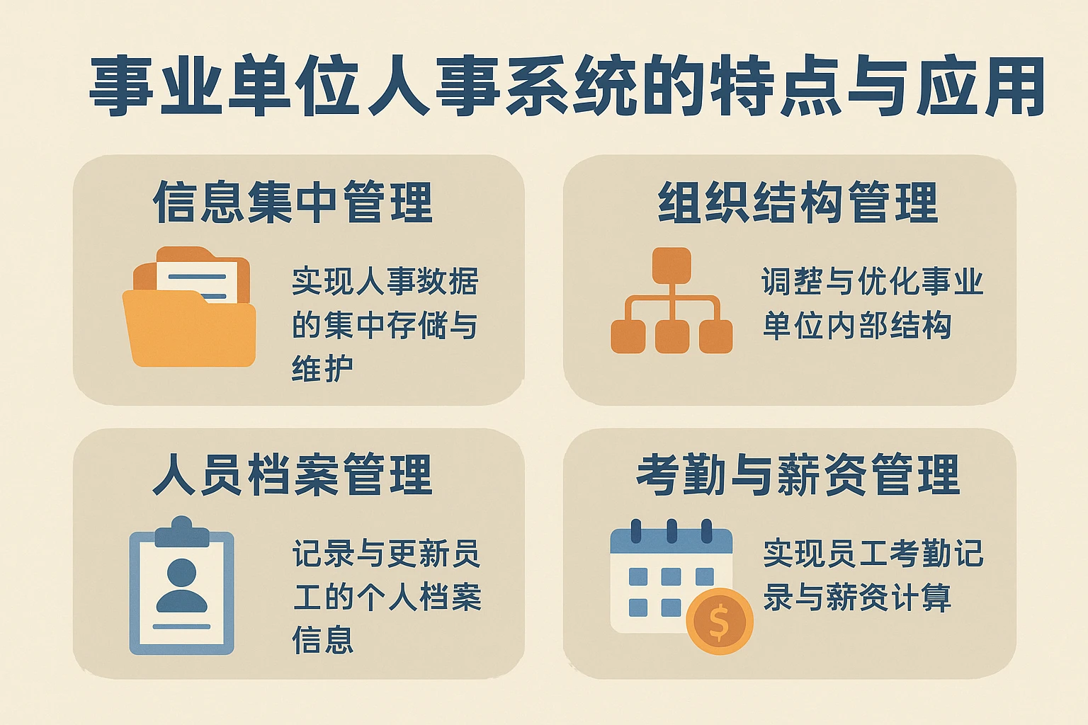 事业单位人事系统的特点与应用