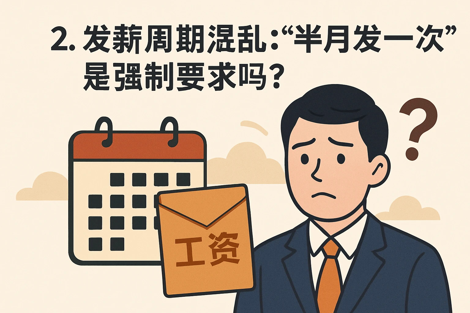 2. 发薪周期混乱：“半月发一次”是强制要求吗？