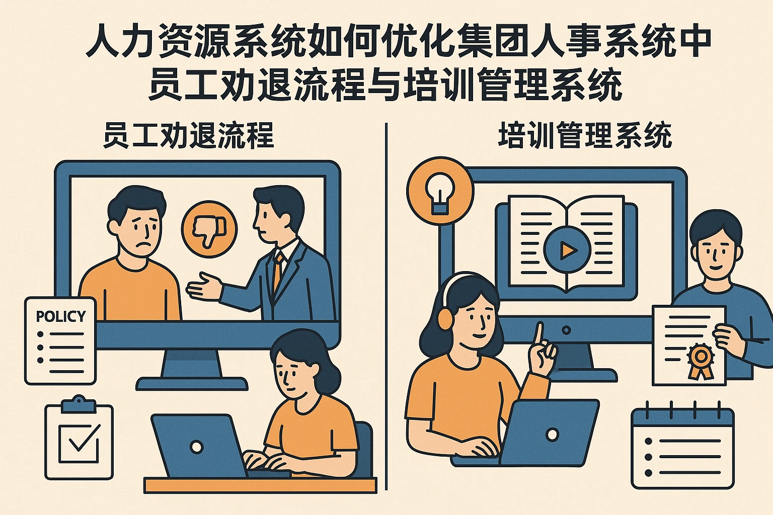 人力资源系统如何优化集团人事系统中的员工劝退流程与培训管理系统